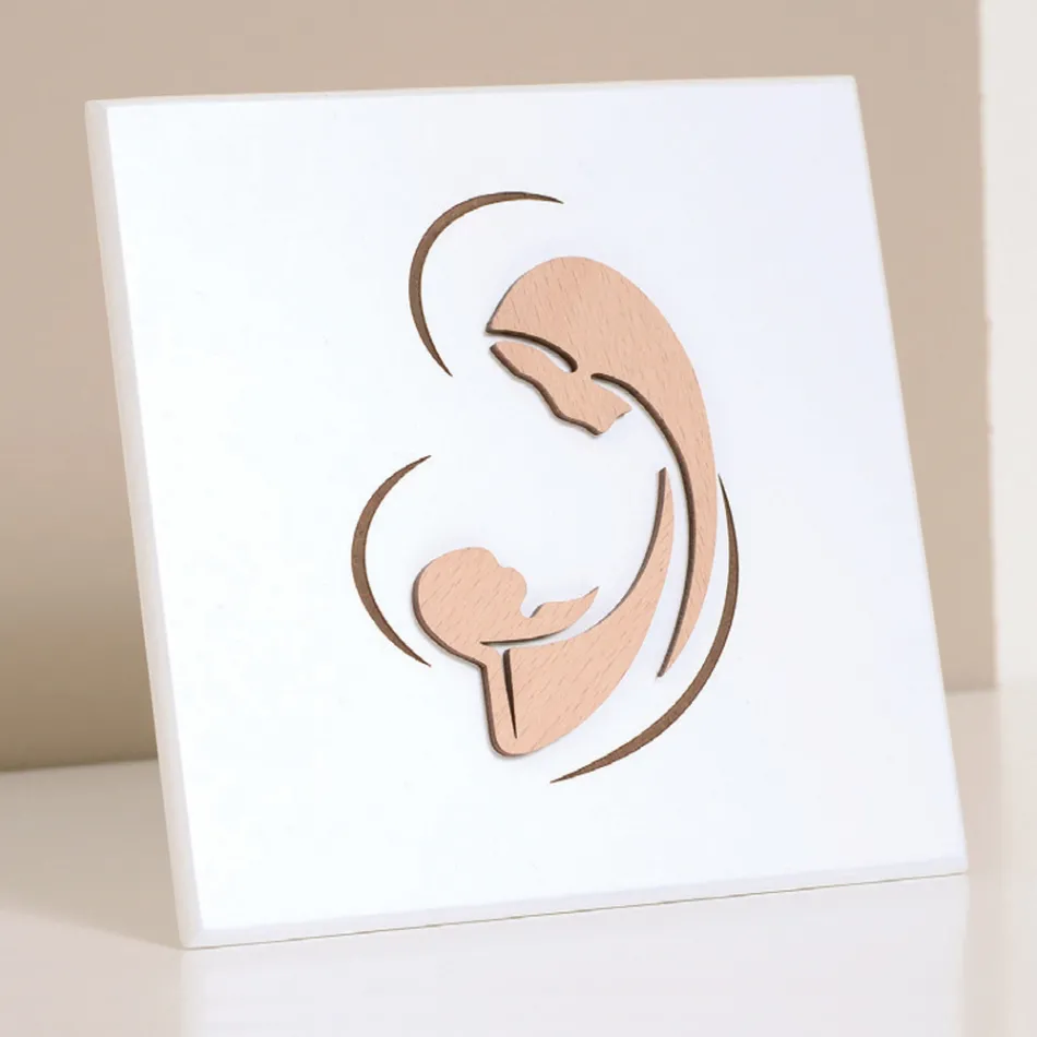 Grawerowany laserowo obraz Maryi i Dzieciątka Jezus Made in Italy - Nigella Viadurini