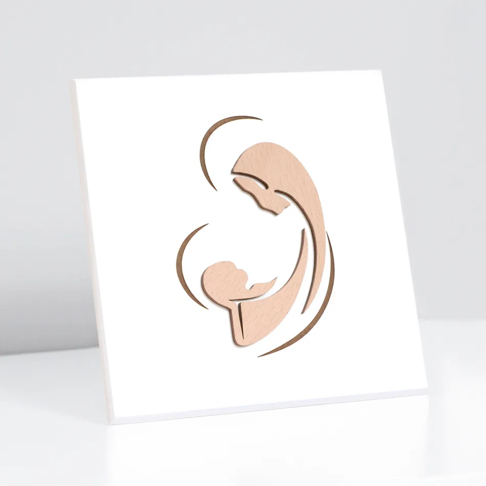 Grawerowany laserowo obraz Maryi i Dzieciątka Jezus Made in Italy - Nigella Viadurini