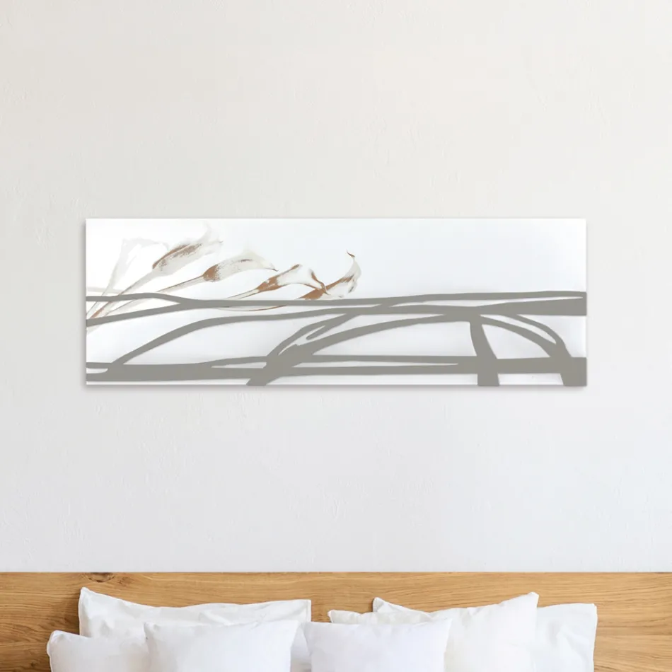 Malowanie abstrakcyjnymi kształtami wykonanymi laserem Made in Italy - Grace Viadurini