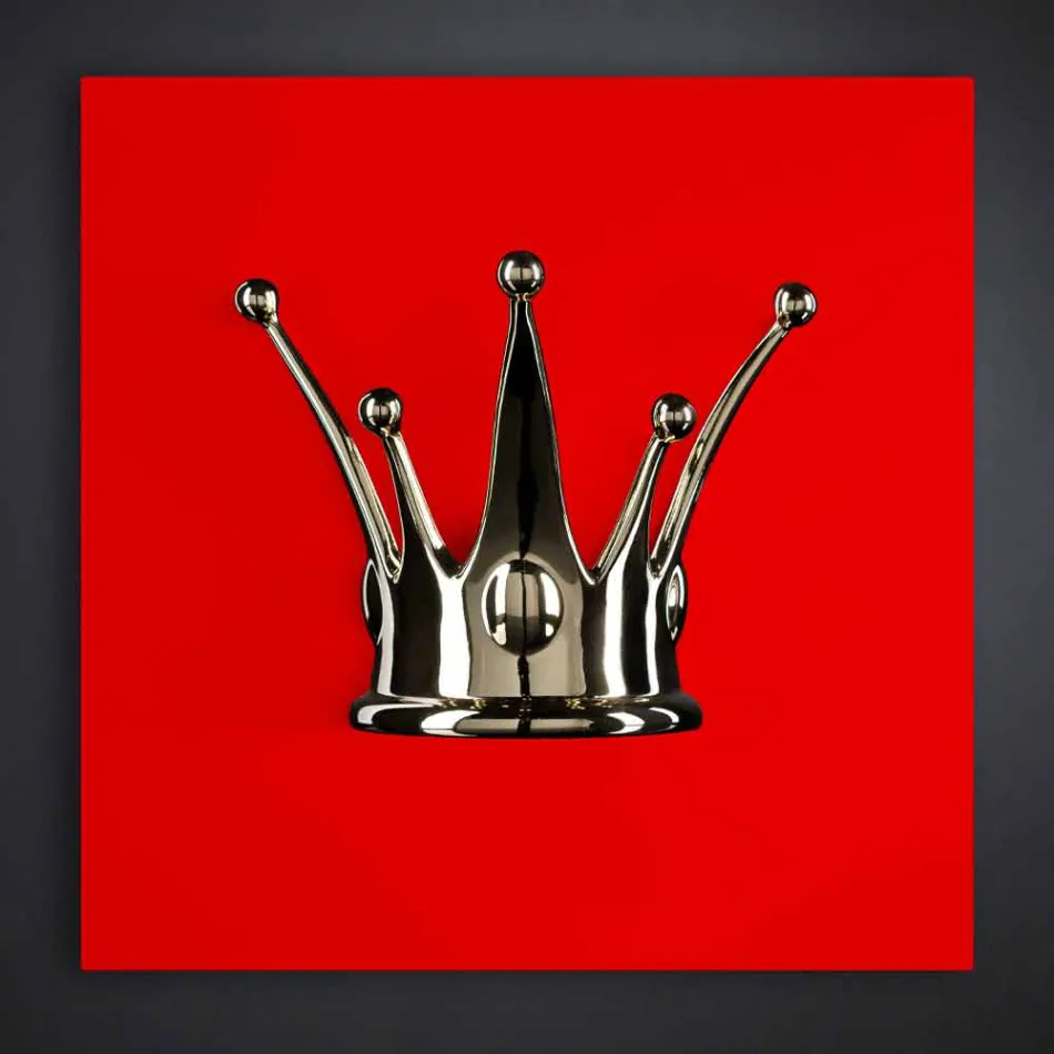 Nowoczesny obraz ścienny z drewna i żywicy Made in Italy - Corona Viadurini