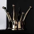 Nowoczesny obraz ścienny z drewna i żywicy Made in Italy - Corona Viadurini