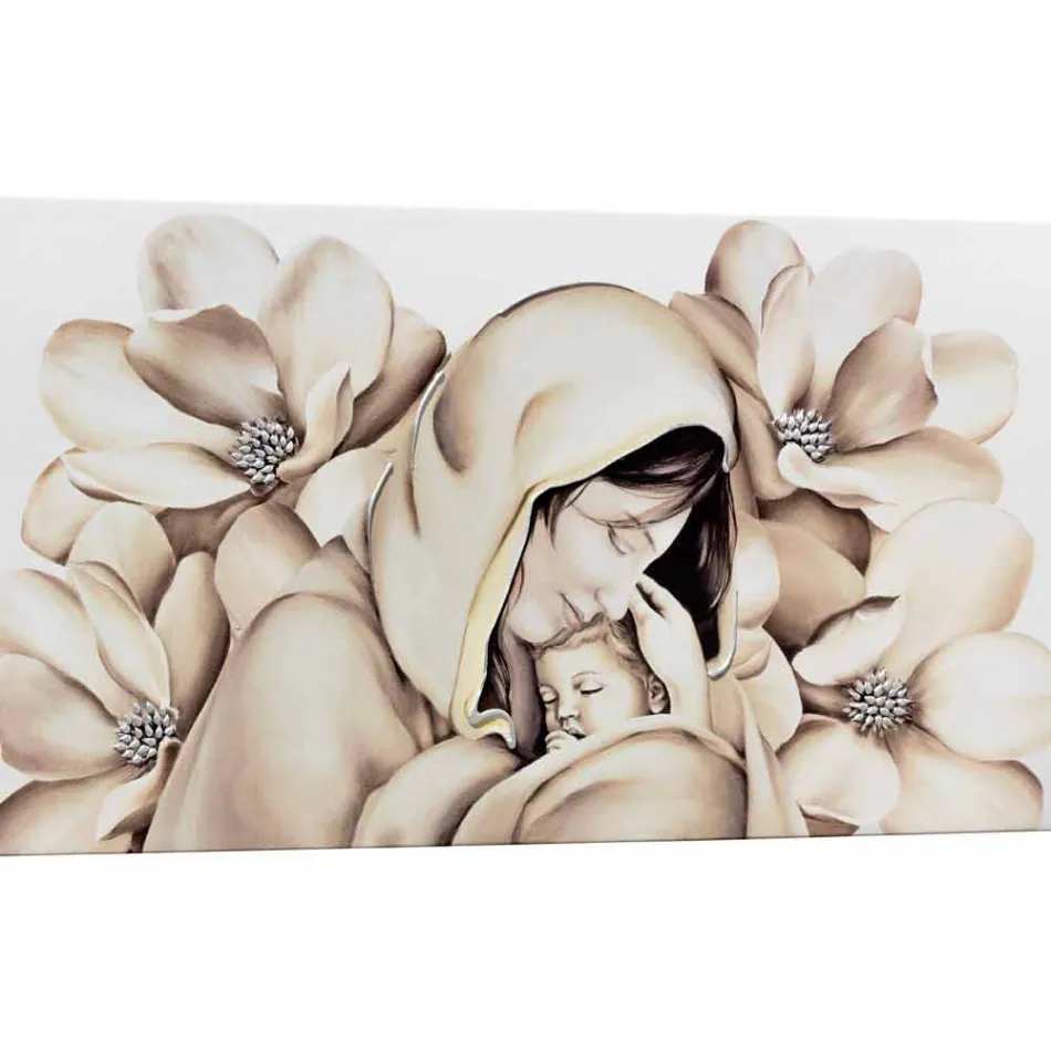 Nowoczesny panel w reliefie na płótnie wykonany we Włoszech Sole Viadurini