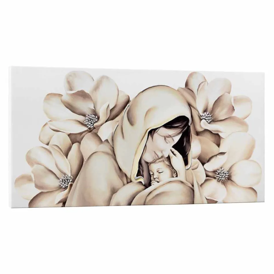 Nowoczesny panel w reliefie na płótnie wykonany we Włoszech Sole Viadurini