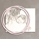 Drewniany obraz z nadrukiem kobiety z dzieckiem Made in Italy - Tajwan Viadurini