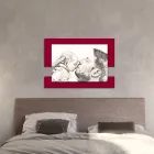 Drewniany obraz z nadrukiem mężczyzny z dzieckiem Made in Italy - Kosowo Viadurini