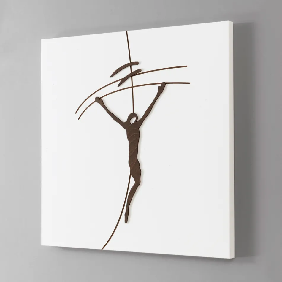 Grawerowany laserowo obraz przedstawiający Mesjasza Made in Italy - Ahmya Viadurini