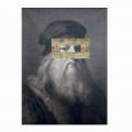 Obraz ścienny z nadrukiem na płótnie ze złotymi detalami Made in Italy - Vinci
