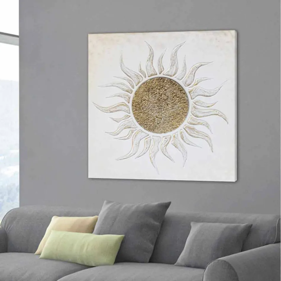 Ramy dla salonu z ręcznie robione ozdoby i struktury kości słoniowej Luis Viadurini