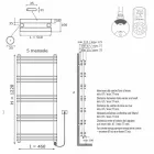 Nowoczesny grzejnik elektryczny ścienny do 700 Watt - półka Viadurini