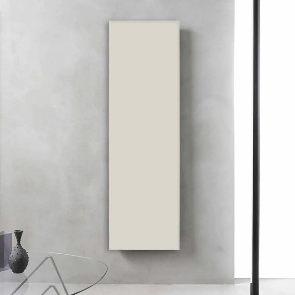 Pionowy grzejnik elektryczny Minimal Design Stalowy Łupek Szary 700 W - Lód Viadurini