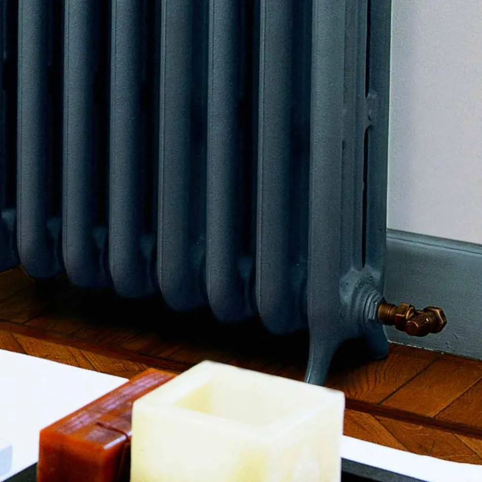 retro grzejnik hydrauliczny żeliwa w 3 kolumnach Tiffany Scirocco H Viadurini