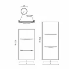 Nowoczesny pionowy grzejnik hydrauliczny o mocy do 850 W - cięty Viadurini