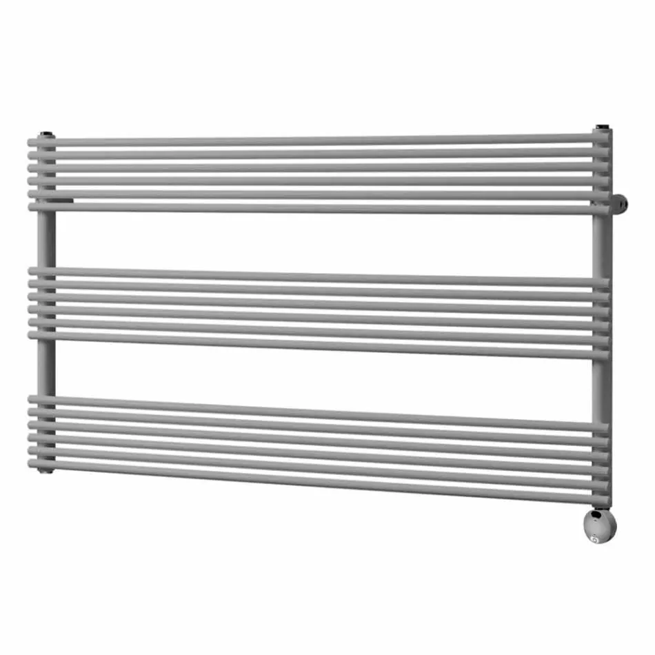 Poziomy elektryczny grzejnik ścienny ze stali do 700 W - Nibbio Viadurini