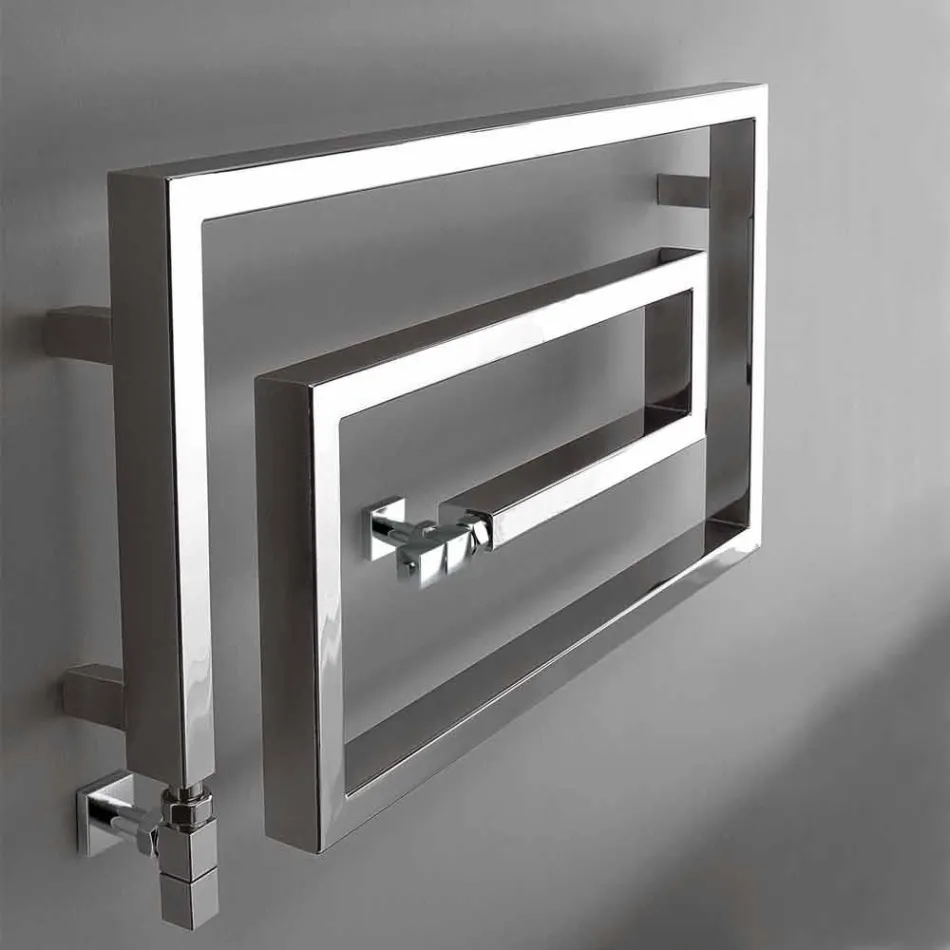 Cooler hydrauliczny chromowane relingi podgrzewany na ręczniki Wąż Scirocco H, projektowanie Viadurini