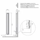 Konstrukcja grzejnika Aluminiowy grzejnik ścienny hydrauliczny 250 Watt - Stilus Viadurini