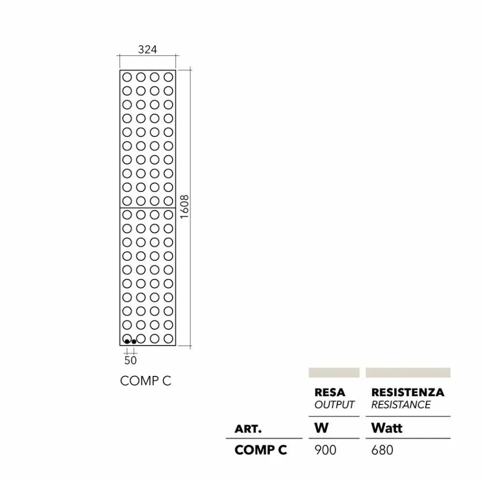 promiennik grzejnika hydrauliczny konstrukcja Lego Cegła według Scirocco H Viadurini