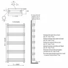Pionowy grzejnik ścienny o nowoczesnym designie do 530 Watt - półka Viadurini