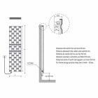 Nowoczesny design pionowy elektryczny grzejnik ścienny do 1000 Watt - powietrze Viadurini