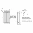 Pionowy grzejnik hydrauliczny z kolorowej stali do 1515 Watt - Condor Viadurini