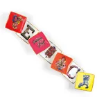 Rosenthal Versace Alphabet 6 płaskich kwadratowych porcelanowych misek - Alphabet Viadurini