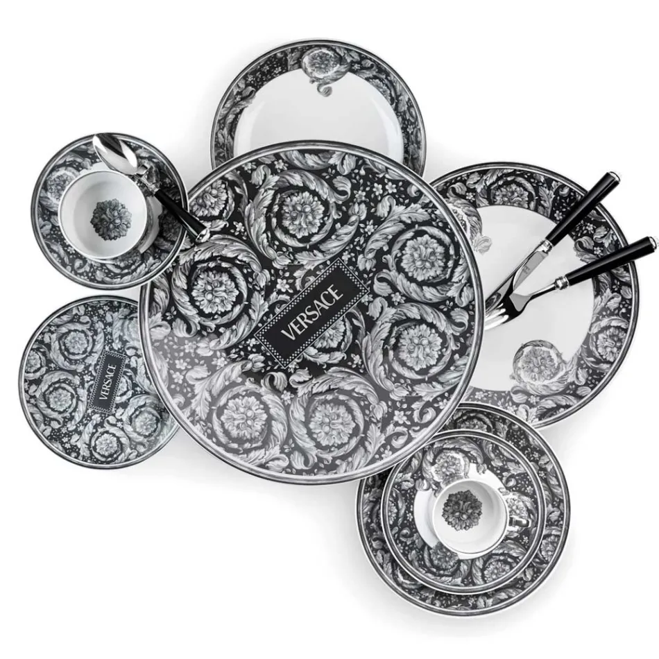 Rosenthal Versace Baroque Place Card Plate Średnica 33 cm Porcelana - Barok Viadurini