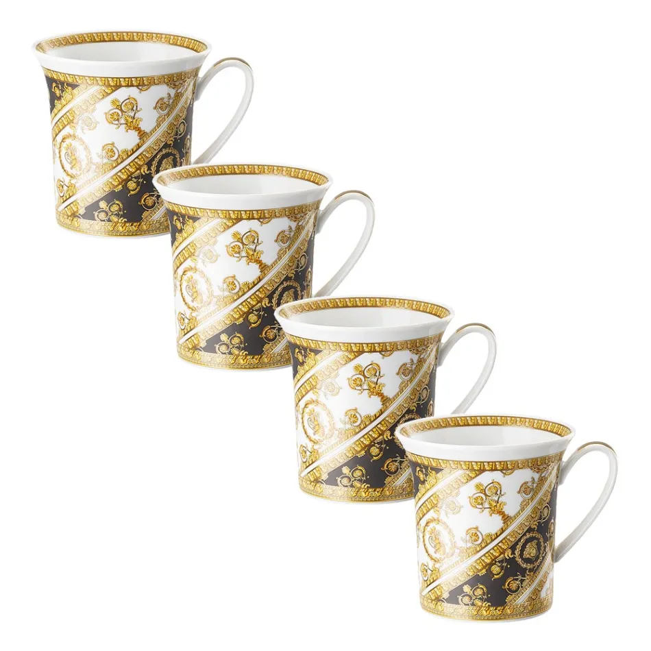 Rosenthal Versace I Love Baroque 4 szklanki z uchwytem porcelanowym - Barokowy Viadurini