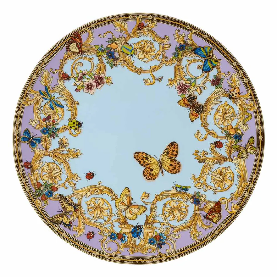 Rosenthal Versace Le Jardin Wizytówka Średnica talerza 33 cm z porcelany - Jardin Viadurini