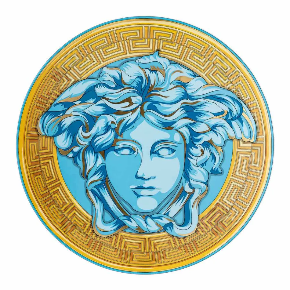 Rosenthal Versace Medusa Amplified Place Card Plate Średnica 33 cm - Medusaamplifield Viadurini