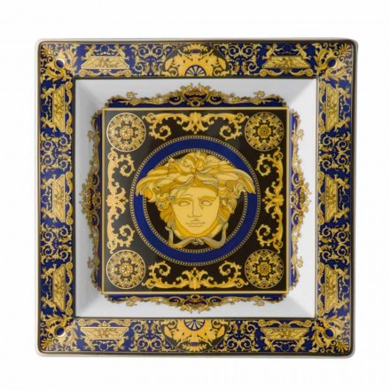 Rosenthal Versace Medusa Blue 22cm szklanka nowoczesnej porcelany Viadurini