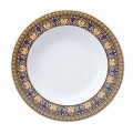 Rosenthal Versace Medusa Blue Plate z nowoczesną podstawą porcelanową