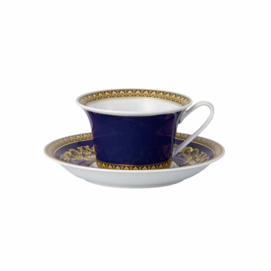 Rosenthal Versace Medusa Blue Filiżanka nowoczesnej porcelany Viadurini