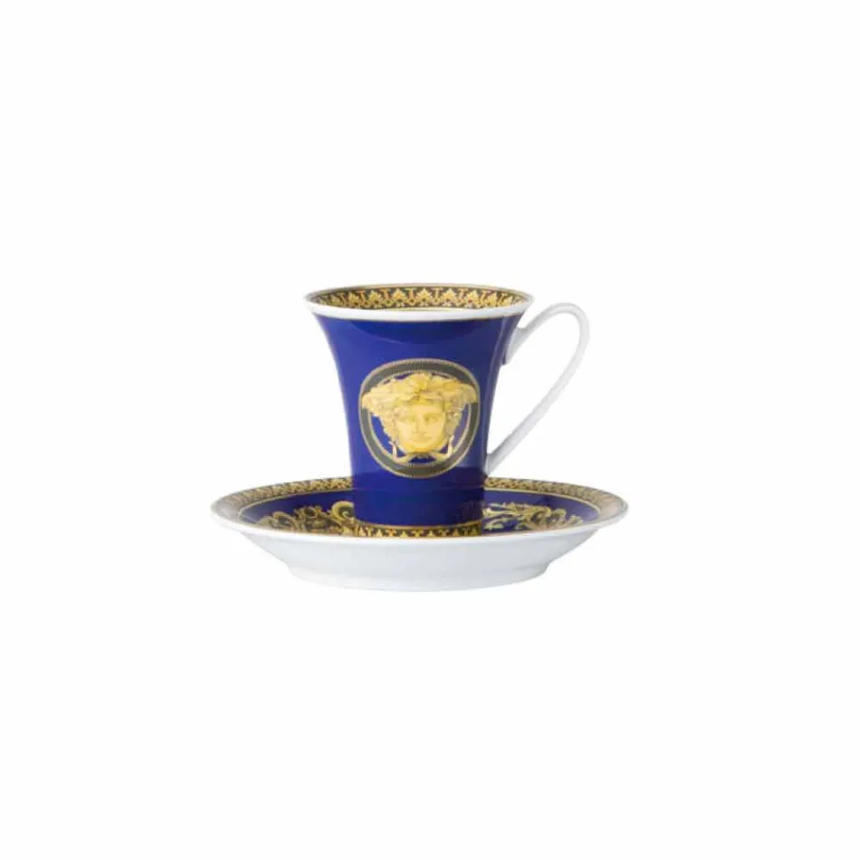 Rosenthal Versace Medusa Blue Porcelanowa filiżanka do kawy Viadurini