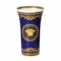 Rosenthal Versace Medusa Blue Nowoczesny wazon porcelanowy 26cm