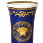 Rosenthal Versace Medusa Blue Wazon o nowoczesnym wzornictwie porcelanowym 34cm Viadurini