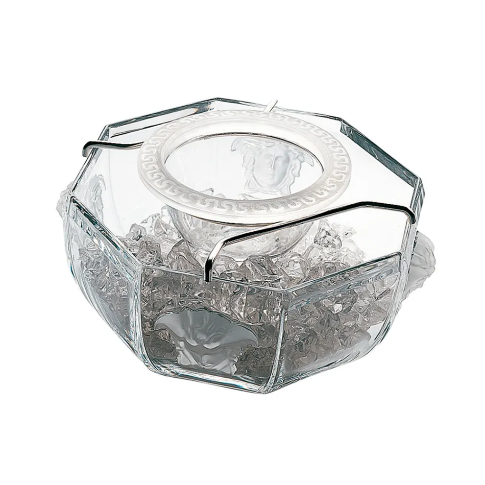 Rosenthal Versace Medusa Crystal Caviar Bowl w krysztale - Medusacrystal Viadurini