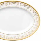 Rosenthal Versace Medusa Gala Gold Owalna konstrukcja płyty z porcelany 34cm Viadurini
