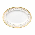 Rosenthal Versace Medusa Gala Gold Owalna konstrukcja płyty z porcelany 34cm Viadurini