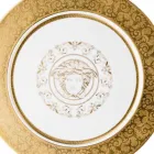 Rosenthal Versace Medusa Gala Złoty uchwyt na talerze 33cm porcelany Viadurini