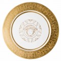 Rosenthal Versace Medusa Gala Złoty uchwyt na talerze 33cm porcelany