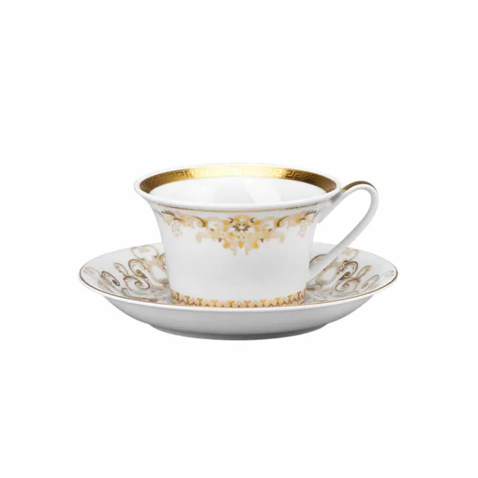 Rosenthal Versace Medusa Gala Gold zestaw filiżanek do herbaty 6 pkt Viadurini