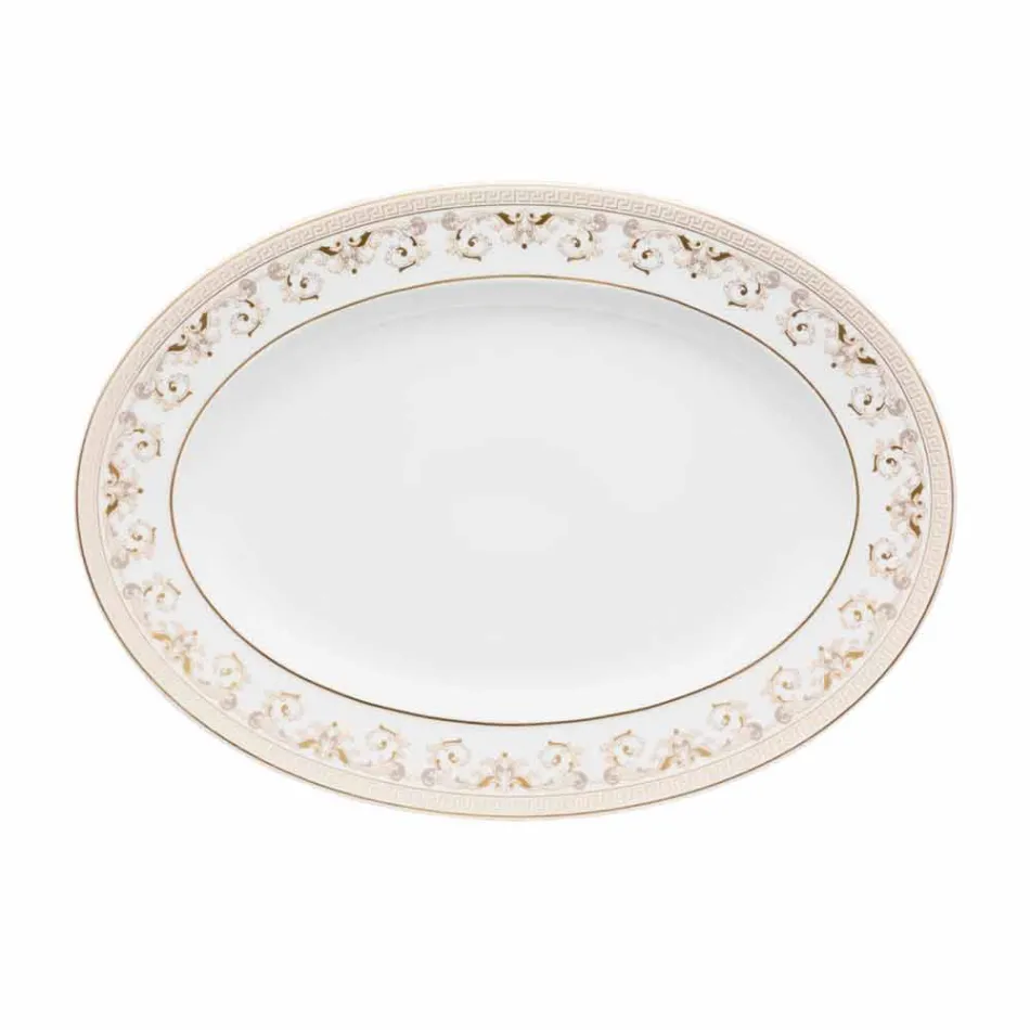 Rosenthal Versace Medusa Gala Płyta owalna 34cm z porcelany Viadurini