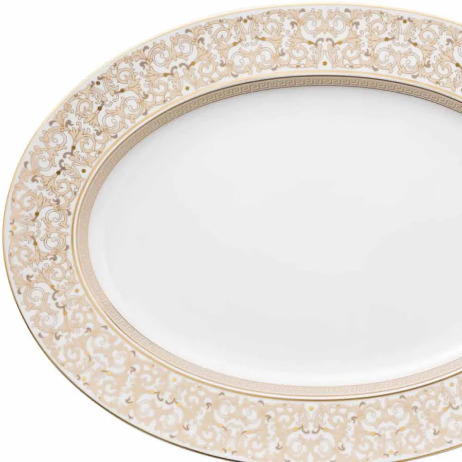 Rosenthal Versace Medusa Gala Oval 40cm danie z porcelany Viadurini