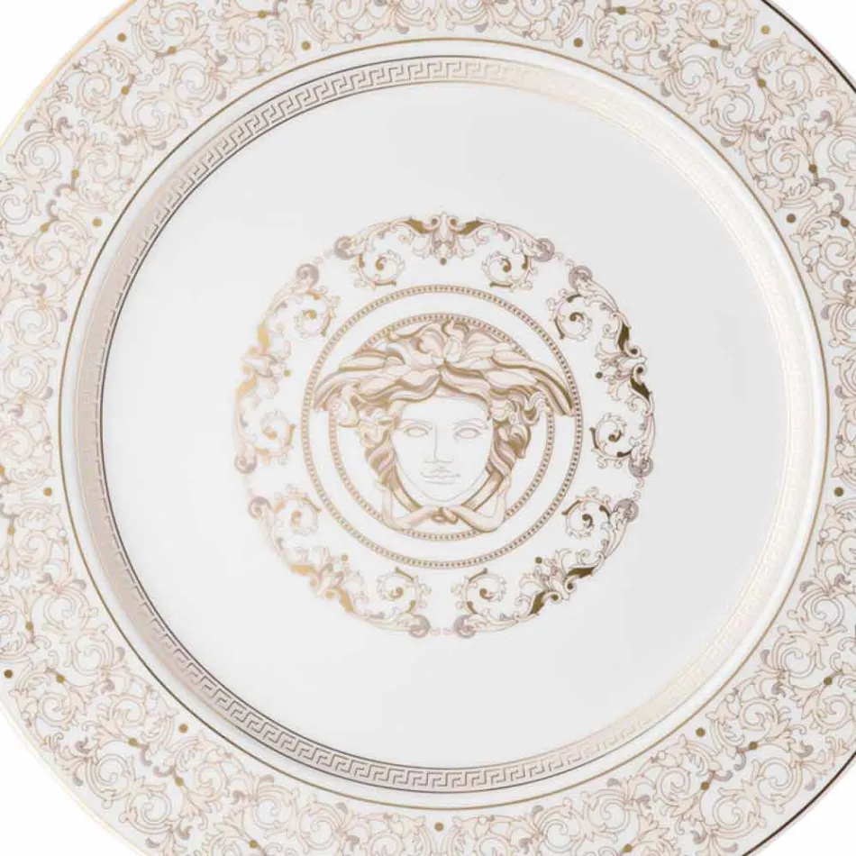 Rosenthal Versace Medusa Gala Porcelanowa konstrukcja płytki zastępczej Viadurini