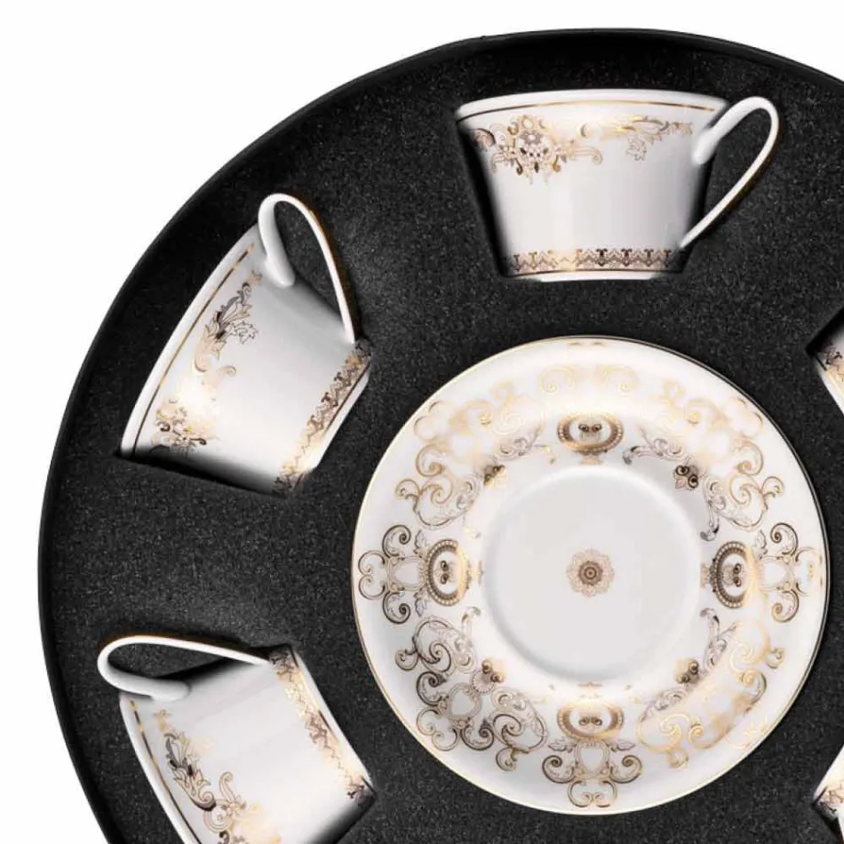 Rosenthal Versace Medusa Gala porcelanowa filiżanka 6 sztuk Viadurini