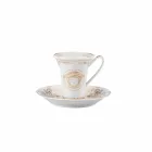 Rosenthal Versace Medusa Gala zestaw kubków do espresso 6 sztuk w porcelanie Viadurini