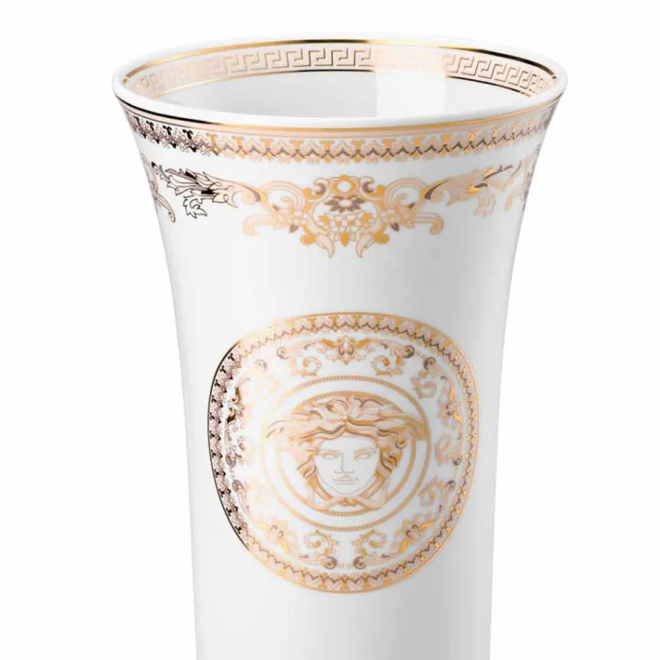 Rosenthal Versace Medusa Gala Porcelanowy wazon o wymiarach 26cm Viadurini