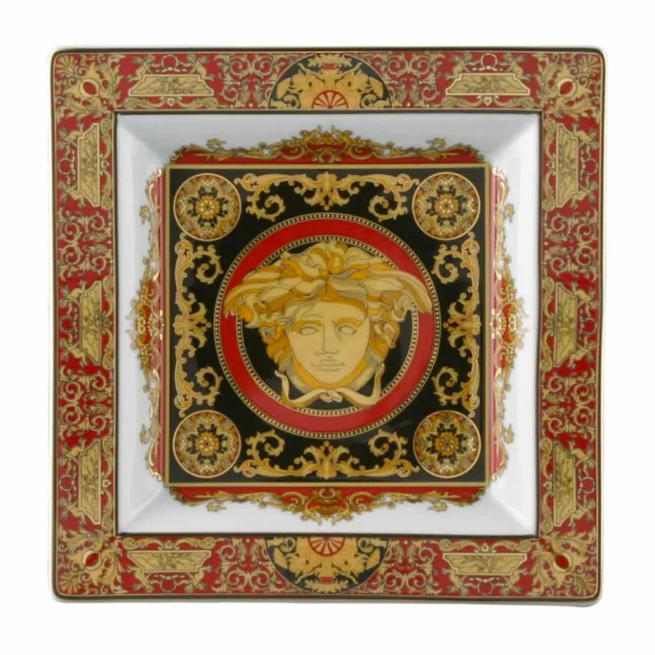 Rosenthal Versace Medusa Rosso Porcelanowa miseczka o wymiarach 22cm Viadurini