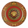 Rosenthal Versace Red Medusa Uchwyt na talerze 30cm z porcelany