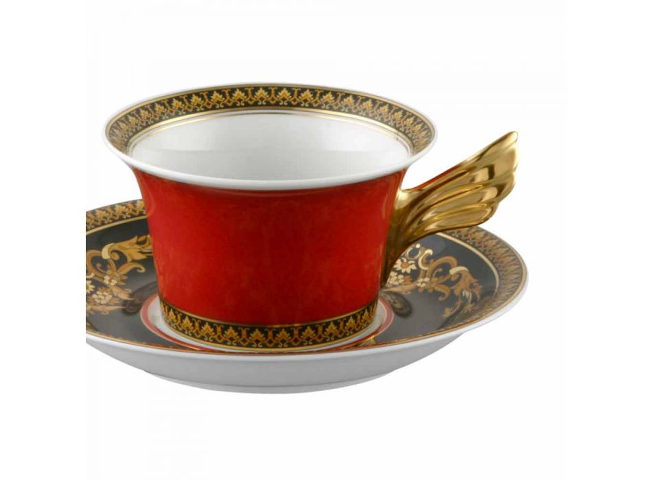 Rosenthal Versace Medusa Rosso Teacup nowoczesny design porcelany Viadurini