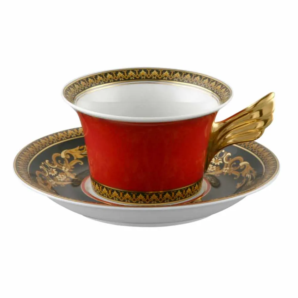 Rosenthal Versace Medusa Rosso Teacup nowoczesny design porcelany Viadurini